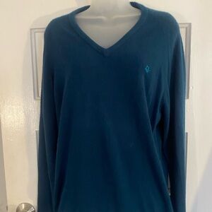 V-Neck Dior Teal Sweater for Men